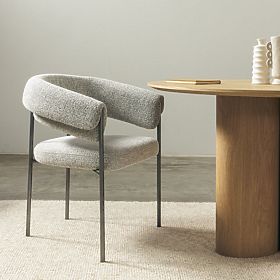 Čalúnená stolička Portia sivá