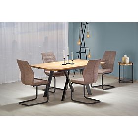 CAPITAL stôl 180-240 cm, zlatý dub / čierna (2p=1ks), Halmar