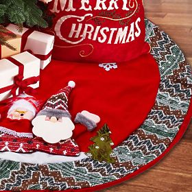 Červená podložka pod stromček YX22025 80 cm