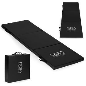 Čierna gymnastická podložka na cvičenie fitness 182x60cm, MODERNHOME
