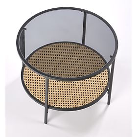 DAKOTA konferenčný stolík dymový / prírodný (1p=1ks)