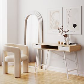 Dekoratívne závesné zrkadlo Giovanni 170x80 cm, biele, zaoblené