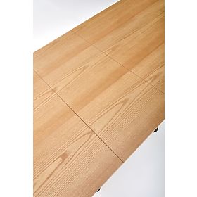 DERRICK rozkladací stôl prírodný dub / čierny (2p=1ks)