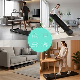 Domáci bežecký pás s elektrickým držiakom walking pad tréningový pod stôl 10 km/h ModernHome, MOVEPRO