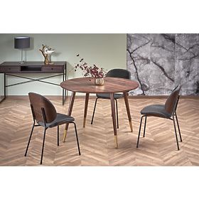 DOMENICO stôl doska - orech, nohy - orech / zlatá (2p=1ks)