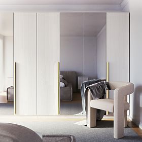 Dvere ku skrini Neroli, 45,6 cm, jednoduché drážky, biela