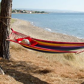 Dvojmiestna hojdacia sieť s priečkou 80 cm 480145A YELLOW, Bluegarden