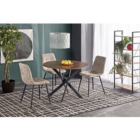 EDGAR stôl, doska - orechová, nohy - čierne (2p=1ks), Halmar