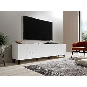 ETNA TV stolík biely mat / biely mat, Halmar