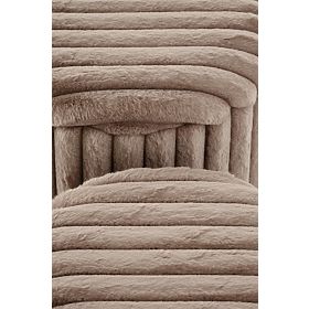 FIDO sada 2 pufov, cappuccino / zlatá (1p=1kpl)