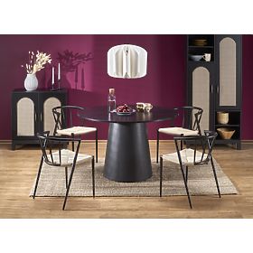 GINTER okrúhly stôl, čierny (2p=1ks)