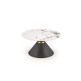 GORETTI konferenčný stolík biely mramor / čierny (2p=1ks)