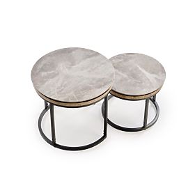 ITAKA sada 2 lavíc, popolavý mramor / grafitový (1p=1ks), Halmar