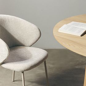 Jedálenská stolička Adrano, svetlo béžová/béžové nohy, lectus