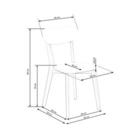 Jedálenská stolička BUGGI - biela, Halmar