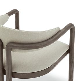 Jedálenská stolička Palena, masívne dubové drevo, espresso hnedá/béžová