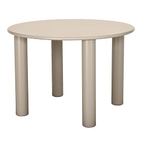 Jedálenský stôl Joki 110 cm, okrúhly, tmavo béžový