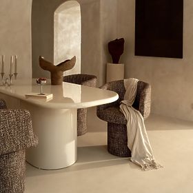 Jedálenský stôl Modesto 180 cm, svetlo béžový, lesklý