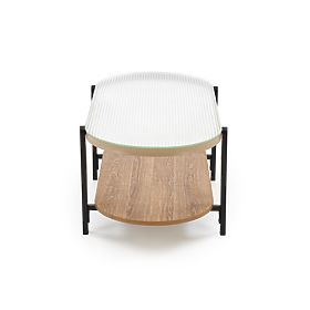 KAMALA konferenčný stolík, prírodný / čierny (1p=1ks), Halmar