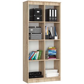 KANCELÁRSKY REGÁL R 80 cm CLP 8 POLÍC DUB SONOMA