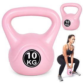 Kettlebell činka 10 kg na cvičenie ružová ModernHome, MODERNHOME