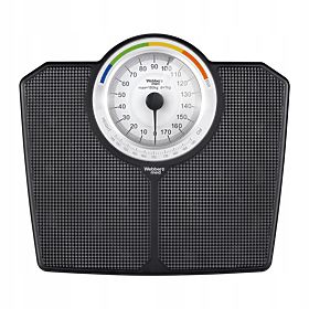 Klasická mechanická analógová kúpeľňová váha do 180 kg čierna WEBBER BMI, WEBBER