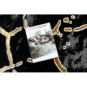 Koberec ALLURE 1967 Mramor - Štrukturálny, štýlový, glamour čierna / zlato, F.H.Kabis