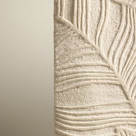 Koberec obdĺžnikový Mona tuftovaný, vlnený, krémový, listy, Veľkosť kobercov: 190x290