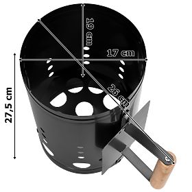 Komín na zapaľovanie grilu KORTEN