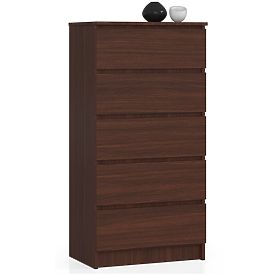 KOMODA K 60 cm 5 ZÁSUVIEK PK WENGE