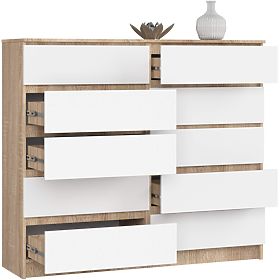 KOMODA K140 10SZ CLP PK DUB SONOMA / BIELA