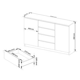 KOMODA K160 2D 4SZ CLP PK DUB CRAFT