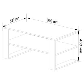 KONFERENČNÝ STOLÍK ALEX DUB SONOMA / ČIERNY