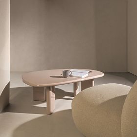 Konferenčný stolík Cameron 130 cm, nude, lesklý