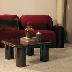 Konferenčný stolík Cherry 70 cm, čokoládový, lesklý, lectus