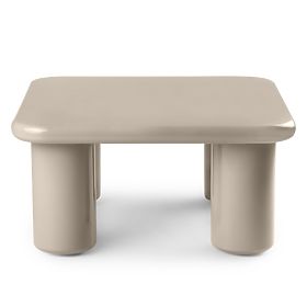 Konferenčný stolík Cherry 70 cm, tmavo béžový, lesklý