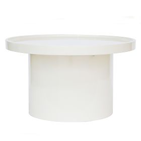 Konferenčný stolík Chia, 70 cm, biely, lesklý