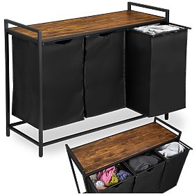 Kôš na bielizeň s policou 3 komory ARTUS