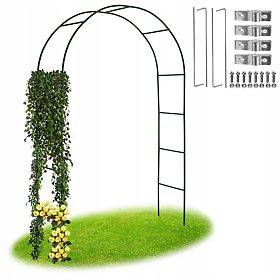Kovová pergola oblúk čierna 240 cm