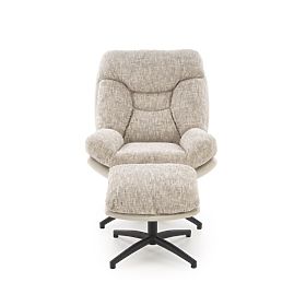 KRONOS kreslo s podnožkou, béžová / viacfarebná (1p=1ks)