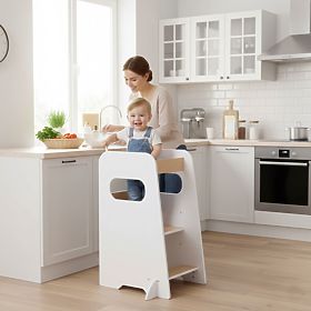Kuchynský pomocník kitchen helper Montessori nastaviteľná podesta pre dieťa ECOTOYS