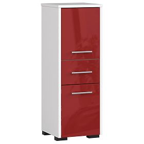 KÚPEĽŇOVÁ SKRINKA FIN STĹP 30 2D 1SZ 85cm PK ČERVENÝ LESK