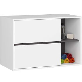 KÚPEĽŇOVÁ SKRINKA POD UMÝVADLO VAMI W90 2SZ 2P PK BIELA / GRAFITOVÁ ŠEDÁ