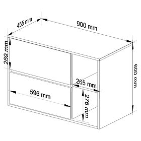 KÚPEĽŇOVÁ SKRINKA POD UMÝVADLO VAMI W90 2SZ 2P PK DUB ARTISAN / KAŠMÍR