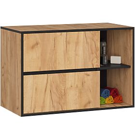 KÚPEĽŇOVÁ SKRINKA POD UMÝVADLO VAMI W90 2SZ 2P PK DUB CRAFT / ČIERNA