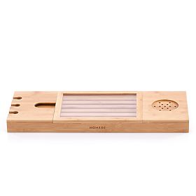 Kúpeľňové doplnky MELEDYN svetlohnedej farby v štýle boho stojace pre vnútorné použitie homede