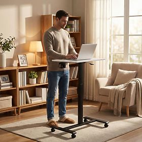 Mobilný nastaviteľný stôl 70x48 cm stolík pod notebook nastaviteľná výška 71,5-112 cm ModernHome, MODERNHOME