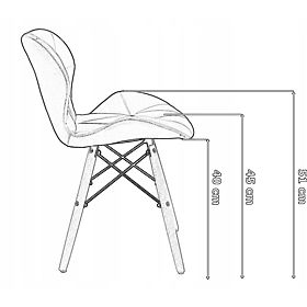 Moderná čalúnená stolička MURET čierna