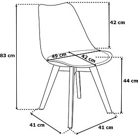 Moderná stolička Nantes DSW čierna