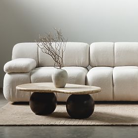 Modul ľavostranný Fluf Big svetlo béžový, boucle